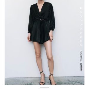 NWT Zara Buckled Short Jumpsuit